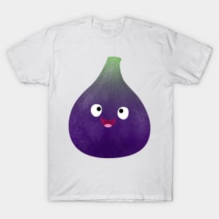 Cute happy purple fig fruit cartoon T-Shirt